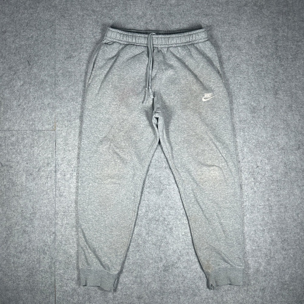 Nike Sweatpants Mens Size M Gray Club Fleece Joggers Gym Activewear BV2671-063